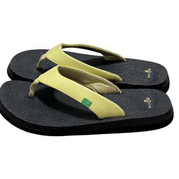 SANUK WOMEN FLIP FLOPS CASUAL COMFORT SANDALS YELLOW THONGS SWS2908 SZ US 8 - Picture 3 of 9